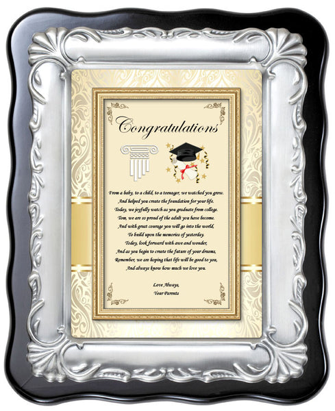 Graduation buying Gift Plaque Present for University or High School College Graduates Personalized Graduation Poem