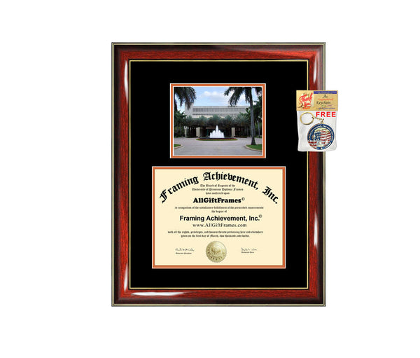 University of Miami diploma frame campus photo certificate framing graduation document college degree plaque graduate outlet gift holder case grad