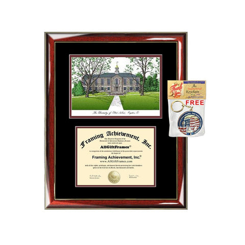 University of Rhode Island diploma frames lithograph URI frame campus sketch framing Texas Tech University graduation degree gift college