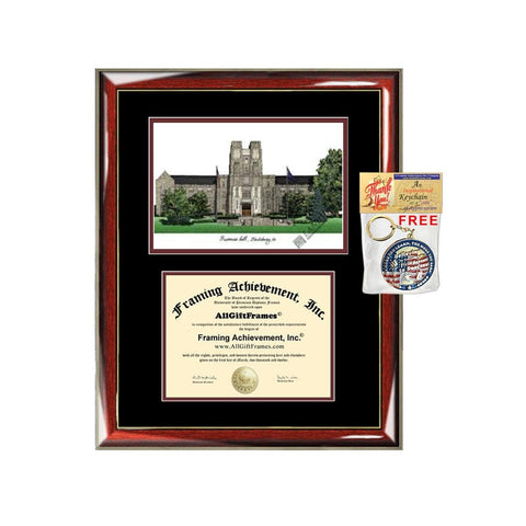 Virginia Tech diploma frame lithograph campus image VT University certificate degree frames framing gift graduation plaque graduate college