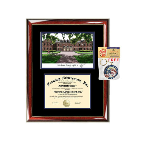 ODU diploma frames Old Dominion University lithograph frame certificate framing campus image graduation degree gift college graduation case