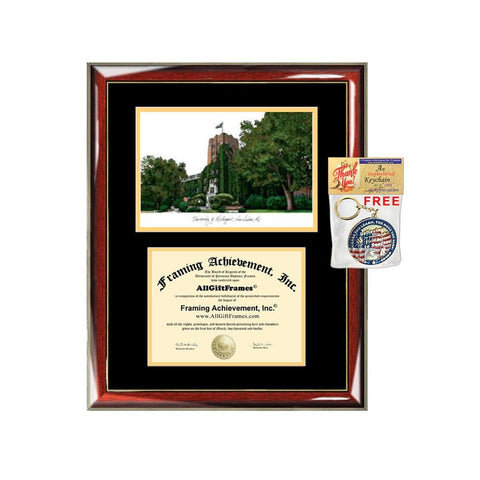 University of Michigan diploma frames Michigan lithograph frame sketch certificate framing graduation degree gift college plaque graduate