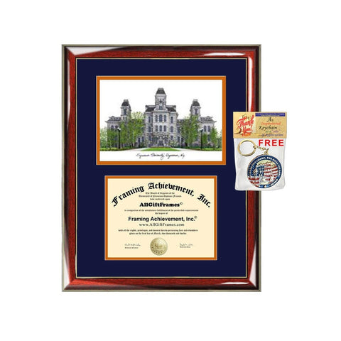 Graduation diploma frames Syracuse University lithograph frame campus sketch framing graduate degree gift college plaque certificate