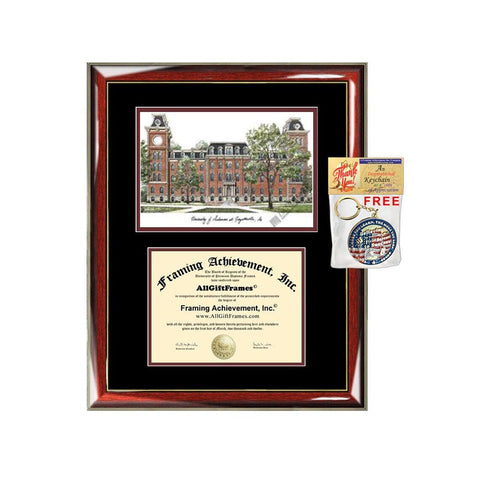 University of Arkansas diploma frame lithograph campus image certificate Arkansas degree frames framing gift graduation lithograph college