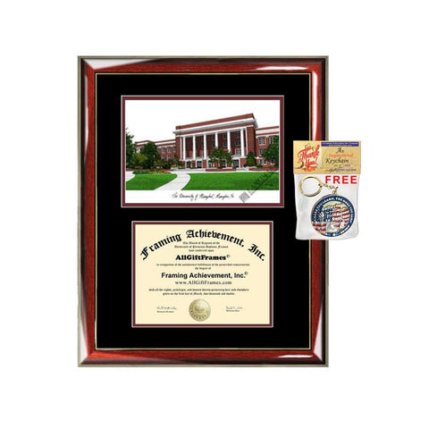 University of Memphis diploma frames lithograph frame campus image sketch framing University graduation degree gift plaque grad