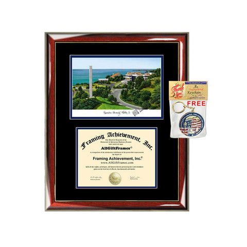 Pepperdine University diploma frames lithograph Pepperdine degree frame campus image certificate framing graduation gift college plaque grad