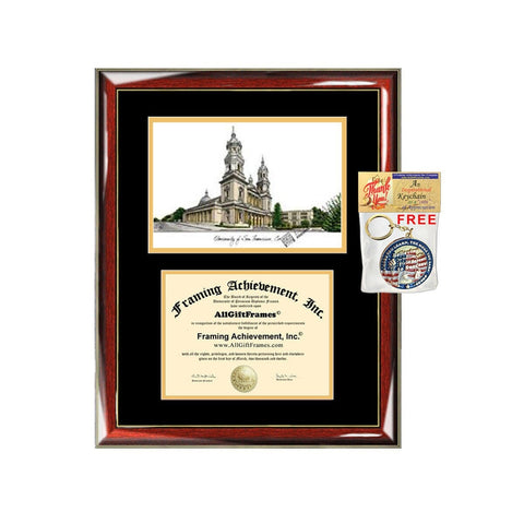 University San Francisco diploma frames lithograph USF frame campus image certificate framing graduation degree gift college case graduate