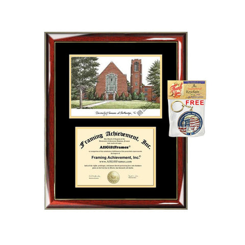 University of Tennessee Chattanooga diploma frame lithograph campus image UT Chattanooga certificate degree frames framing gift plaque grad