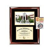 WMU diploma frames Western Michigan University lithograph frame campus sketch framing WMU graduation degree gift college plaque certificate