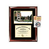 Purdue University diploma frames lithograph Purdue degree frame campus image certificate framing graduation gift college plaque graduation