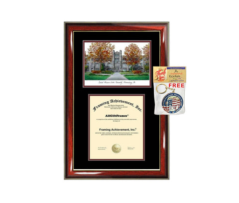 Central Missouri State University diploma frames lithograph CMSU frame campus image sketch certificate framing graduation degree picture