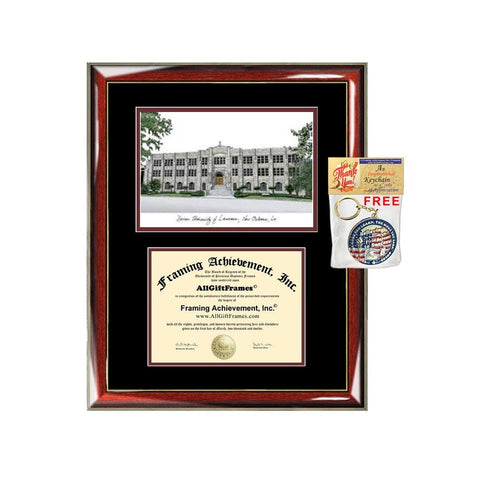 Xavier University diploma frame lithograph campus image XULA certificate degree frames Xavier Louisiana framing gift graduation plaque graduate