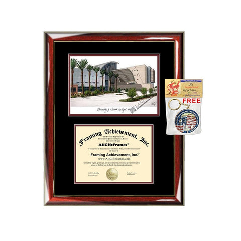 UNLV diploma frames University of Nevada Las Vegas lithograph degree frame sketch certificate framing graduation gift college plaque graduate