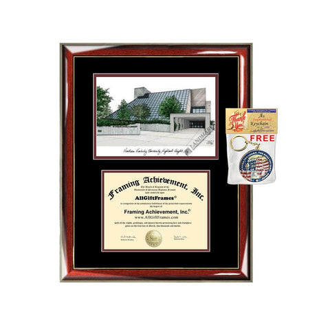 Northern Kentucky University diploma frames NKU lithograph frame certificate framing campus sketch graduation degree gift college document