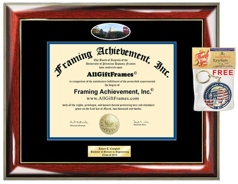 Shippensburg University diploma frame school campus photo degree certificate Personalized Bachelor Master Doctorate phd mba Engrave Case