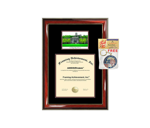 US Military Academy diploma frame lithograph West Point campus image certificate degree frames framing gift graduation plaque college case